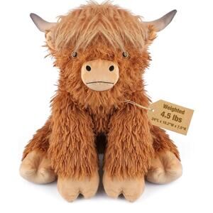 NIB Bobby & Laxi 24" 4.5lbs Weighted Highland Cow Stuffed Animal